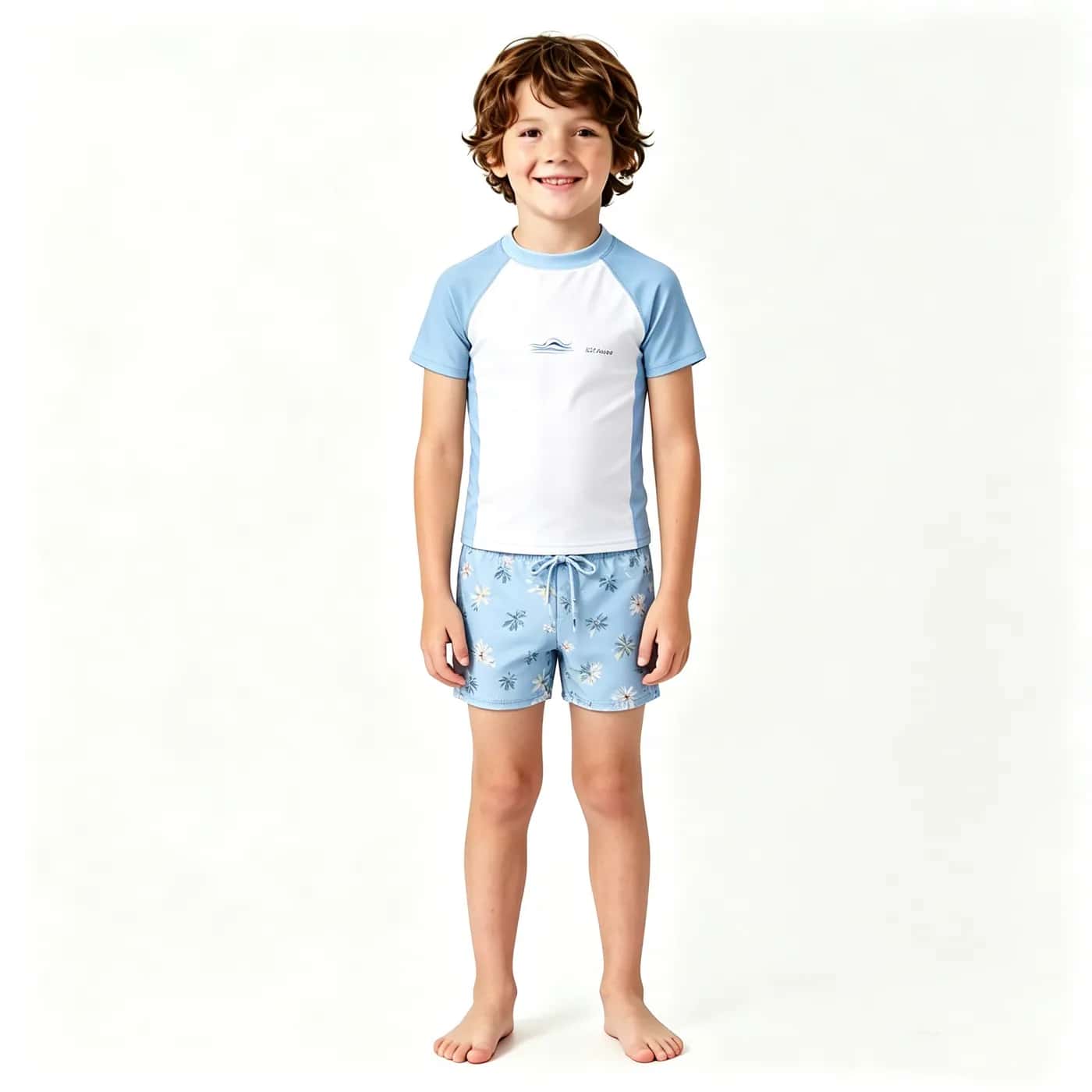 Boys' Short-Sleeve Rash Guard Set – Kids' Swimwear