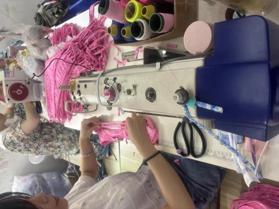 Sewing swimwear trims during costing and quotation