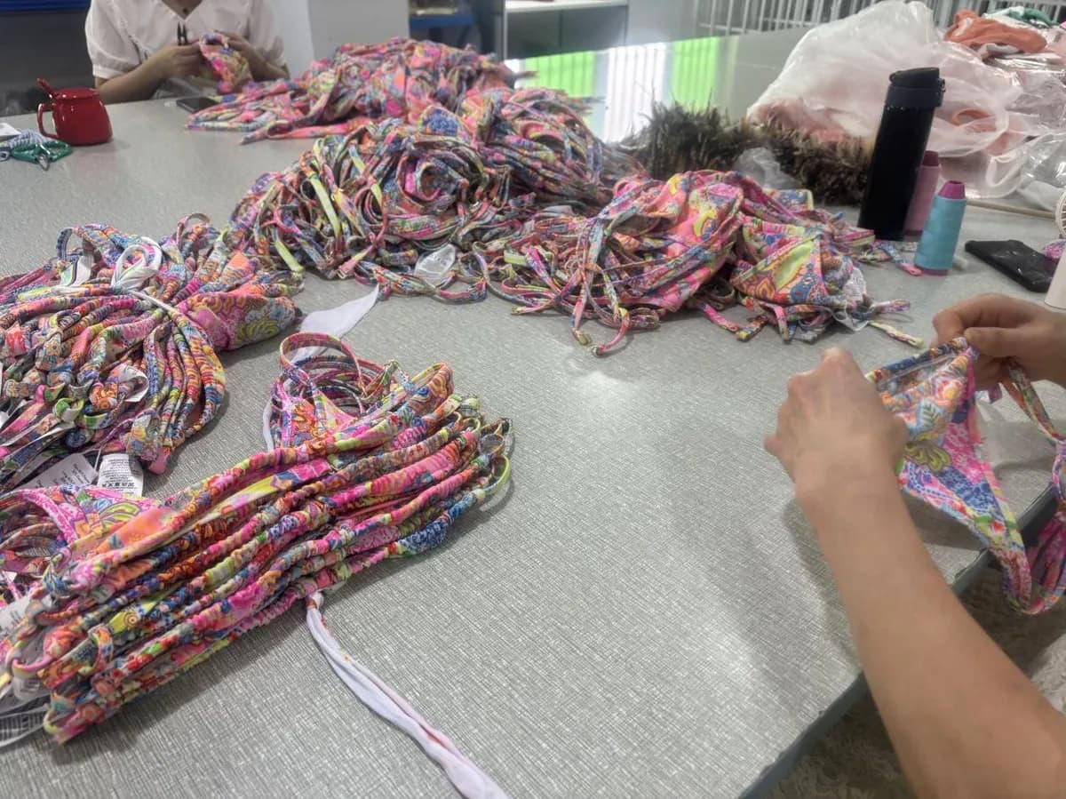 Quality control inspection of printed bikinis