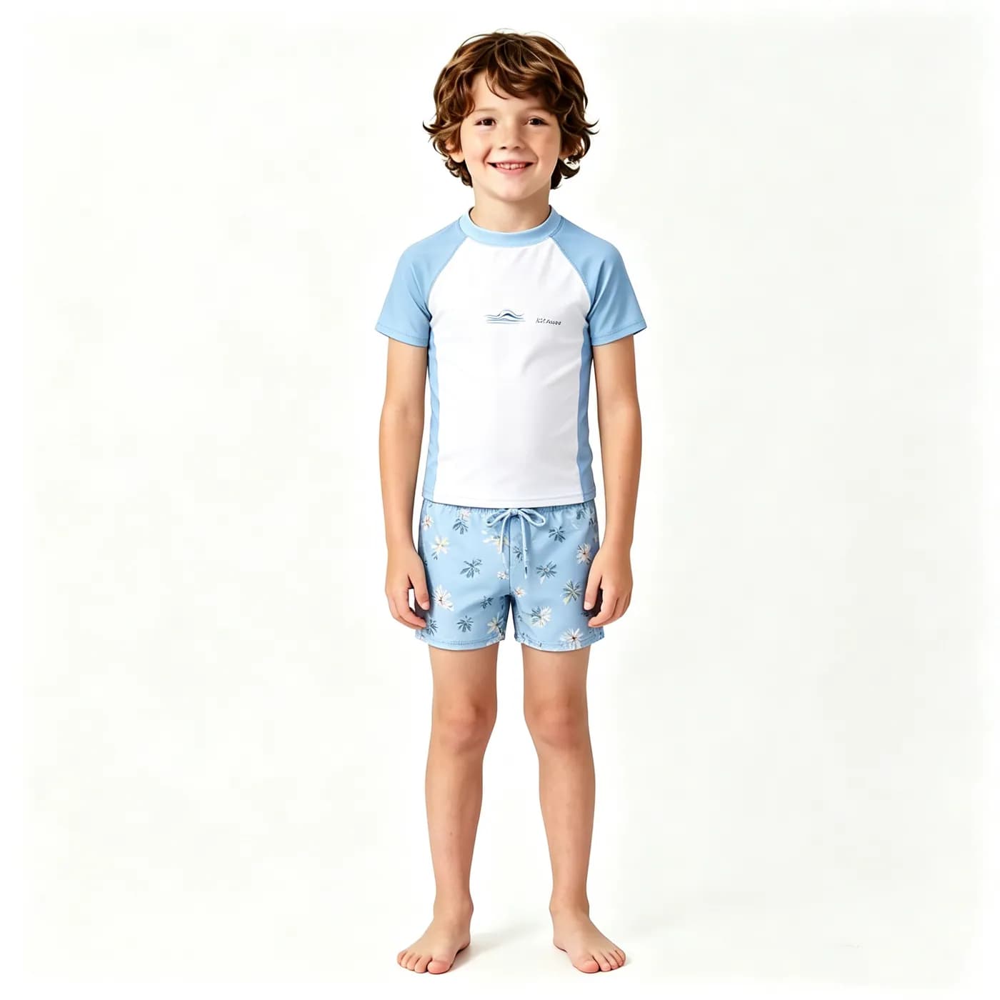 Boys' Short-Sleeve Rash Guard Set – Kids' Swimwear