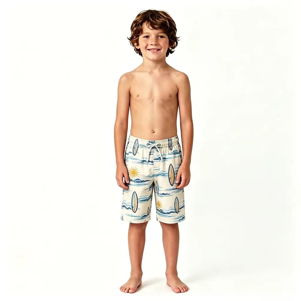 Boys' Surf Print Board Shorts – Kids' Swimwear