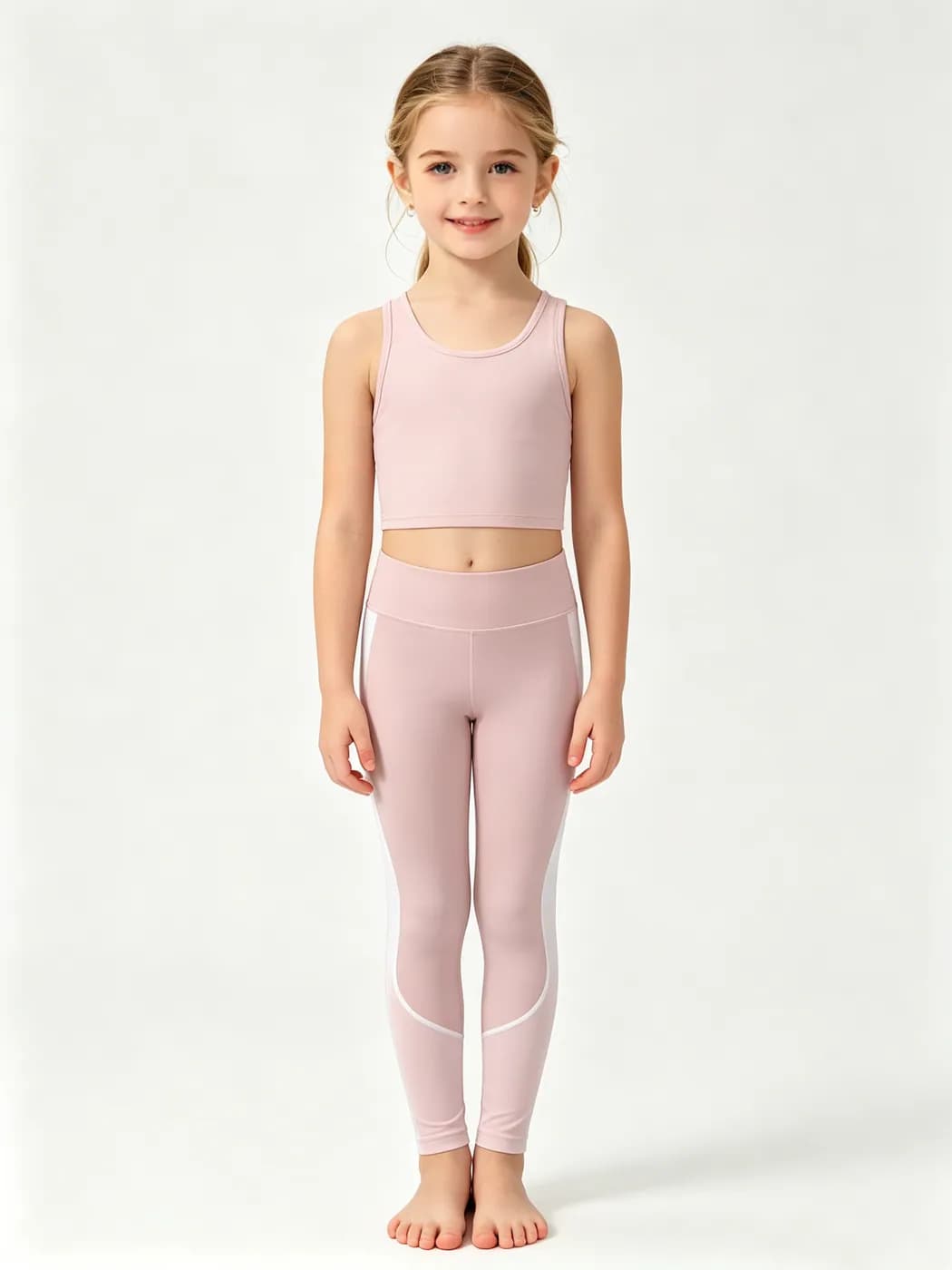 Girls' Crop Tank & Leggings Set – Kids' Yoga Wear