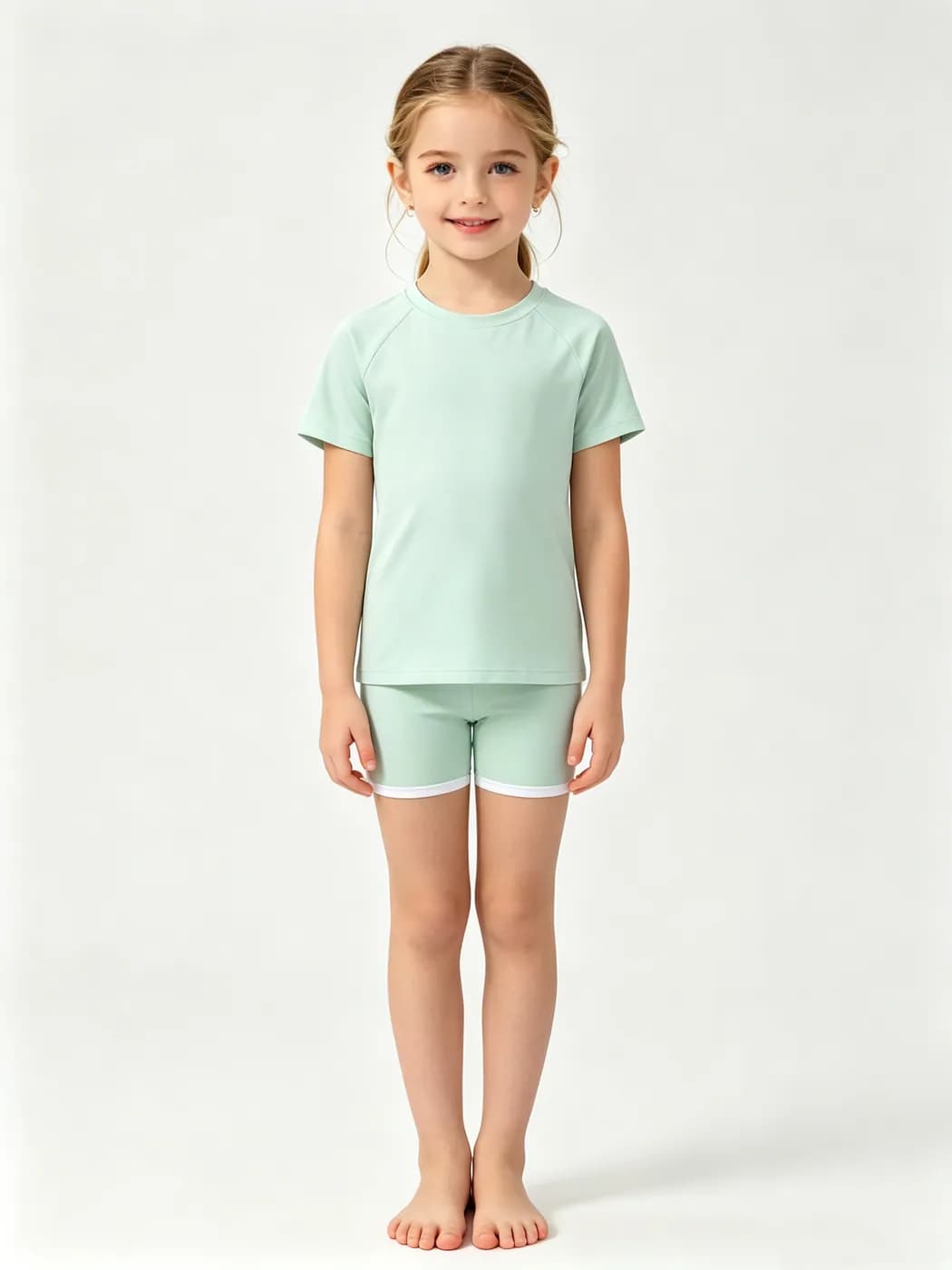 Girls' Tee & Bike Shorts Set – Kids' Yoga Wear