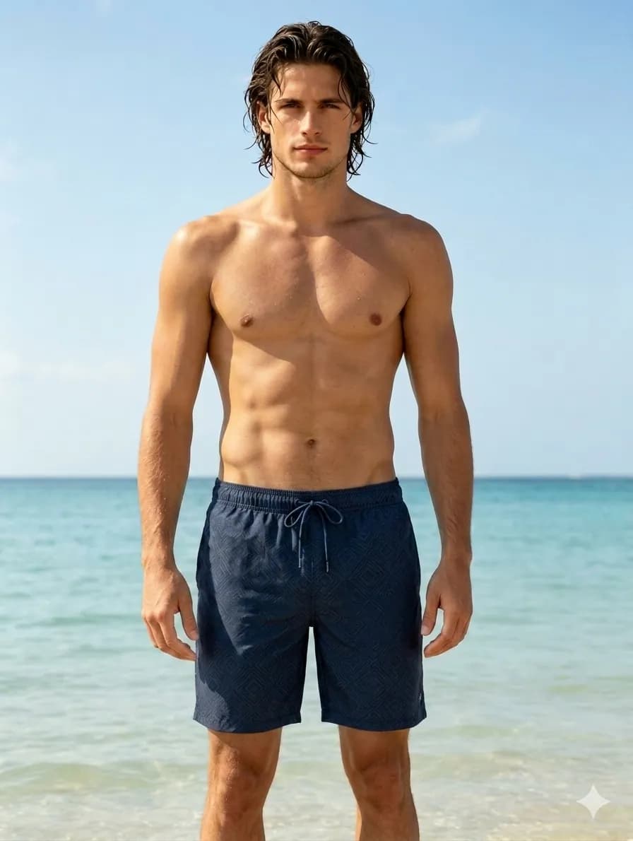 Men's Classic Navy Swim Trunks – Men's Swimwear