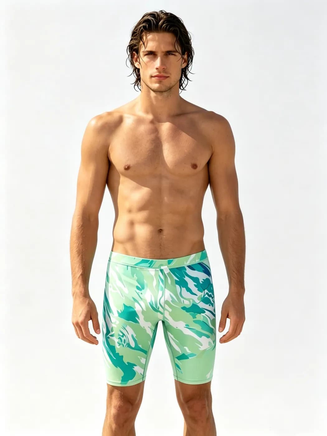 Men's Printed Knee-Length Jammer – Men's Swimwear