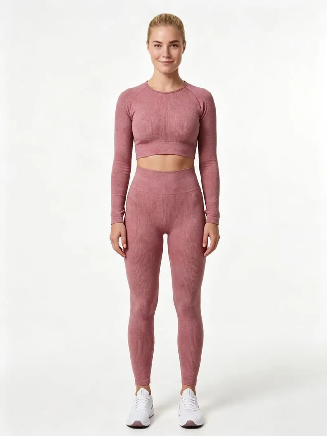 Women's Long-Sleeve Seamless Yoga Set – Women's Yoga Wear