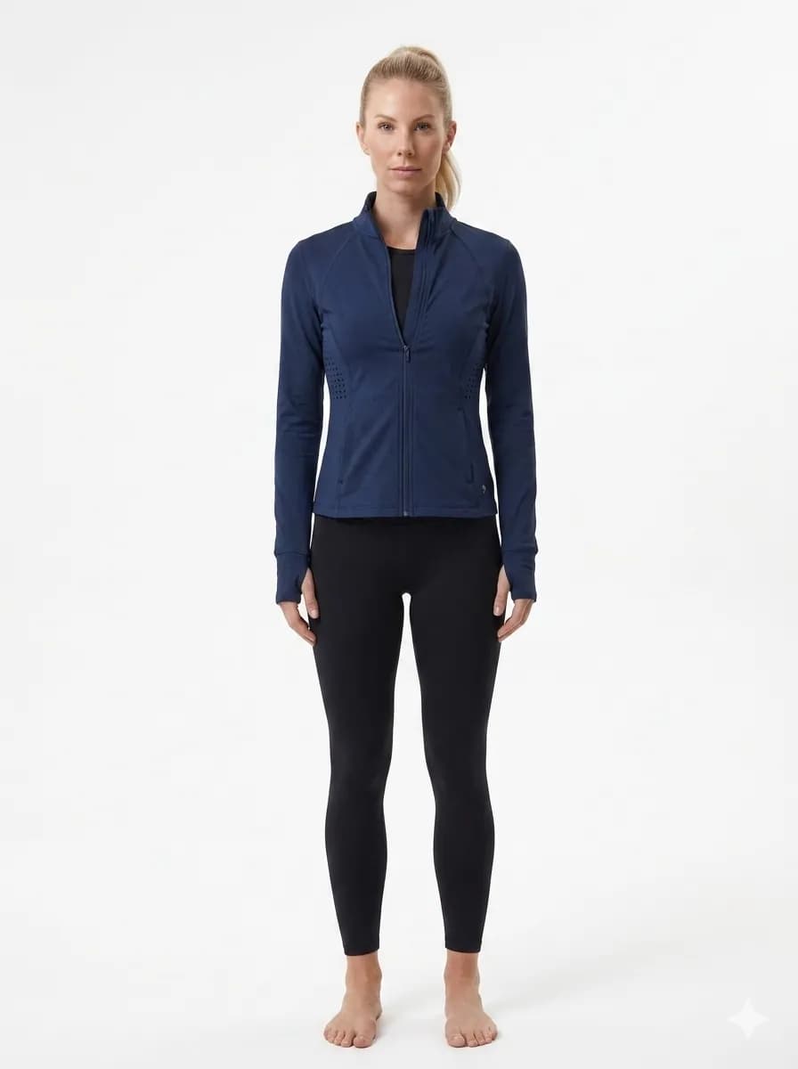 Women's Fitted Zip-Up Yoga Jacket – Women's Yoga Wear
