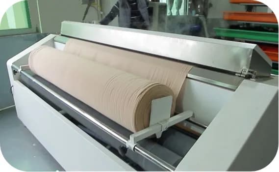 Fabric relaxing machine before cutting