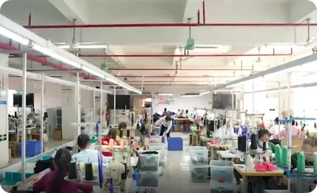 Large sewing hall producing swimwear and yoga wear