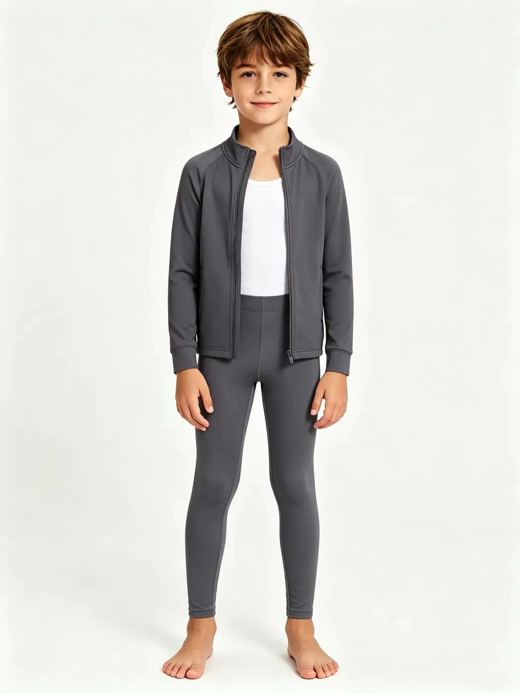 Boys' Zip Jacket & Leggings Set – Kids' Yoga Wear