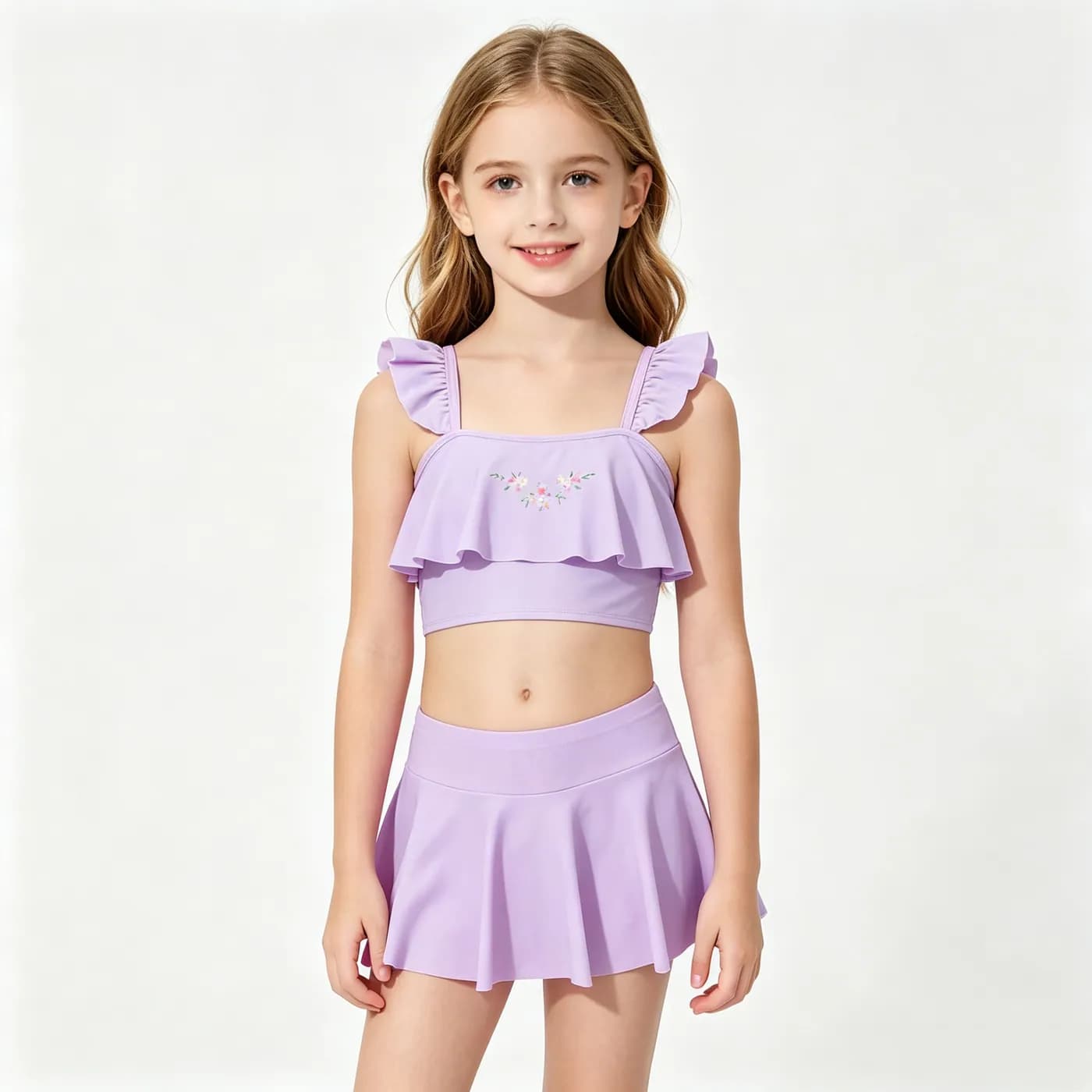 Girls' Ruffle Skirted Two-Piece – Kids' Swimwear