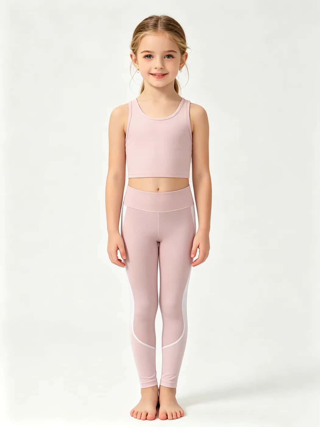 Girls' Crop Tank & Leggings Set – Kids' Yoga Wear