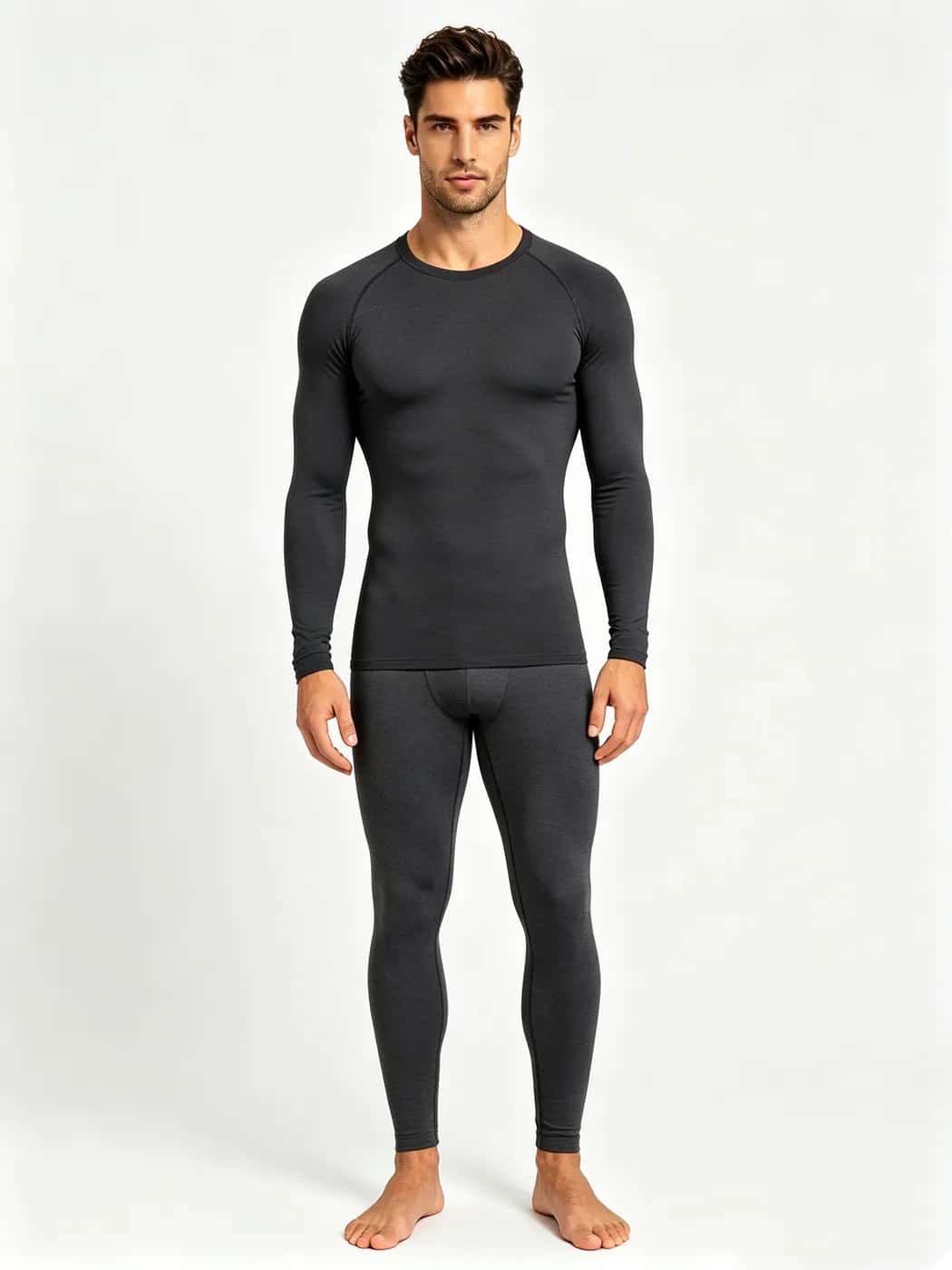 Men's Long-Sleeve Compression Set – Men's Yoga Wear