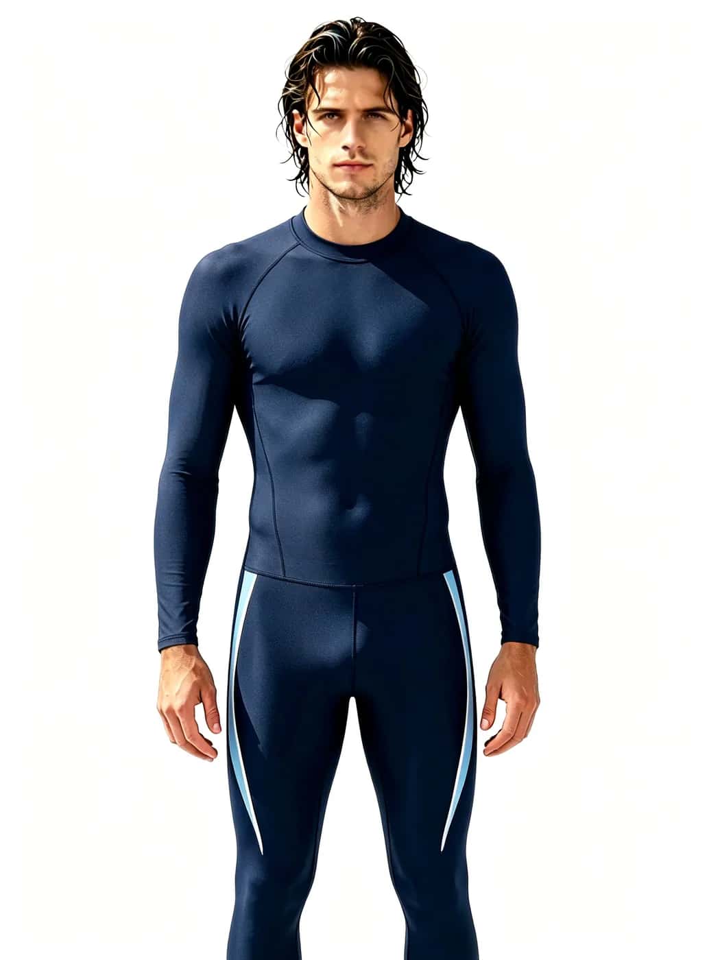 Men's Long-Sleeve Two-Piece Racing Set – Men's Swimwear