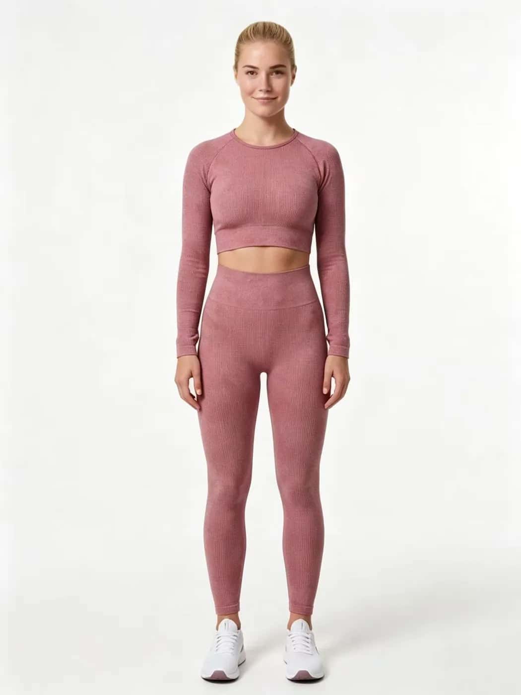 Women's Long-Sleeve Seamless Yoga Set – Women's Yoga Wear