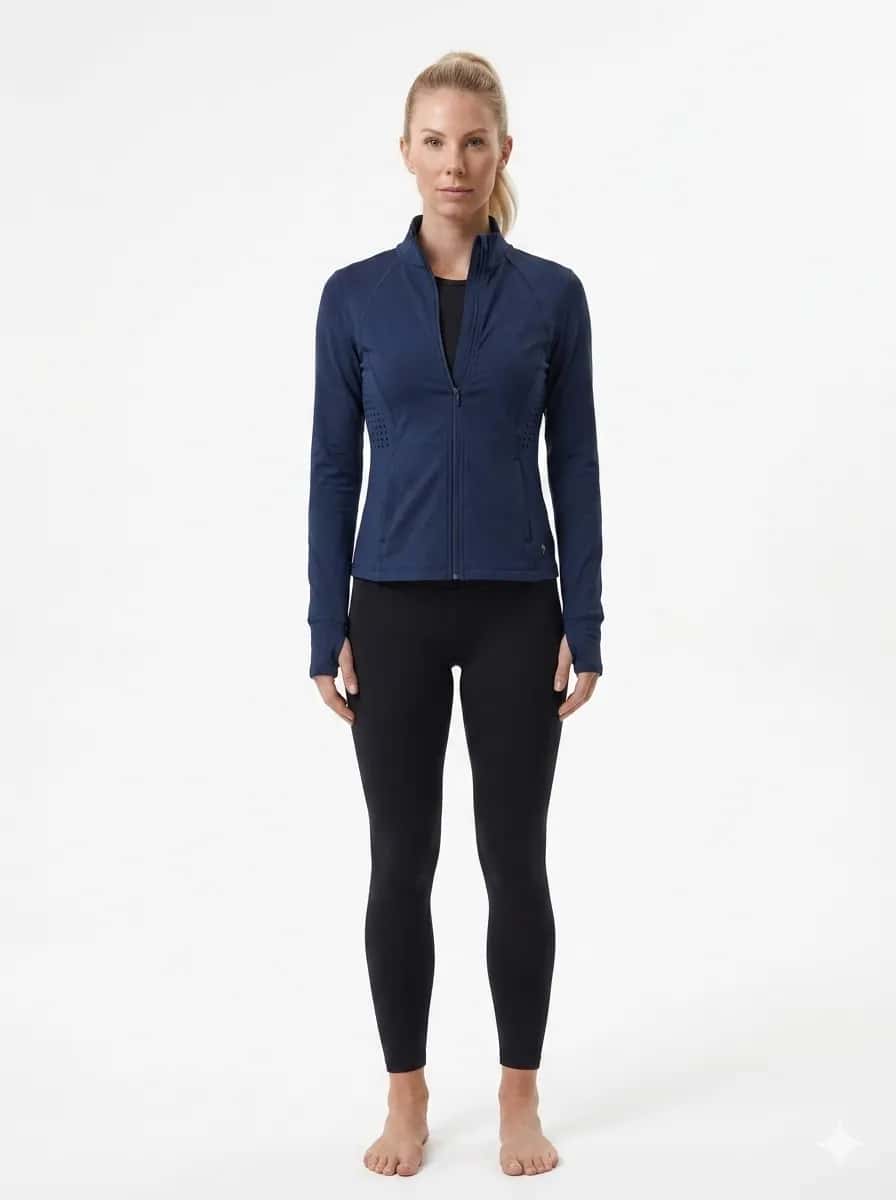 Women's Fitted Zip-Up Yoga Jacket – Women's Yoga Wear